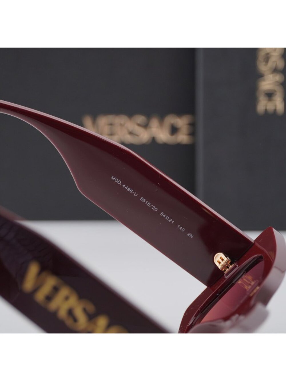 Versace VE4496U 551520 Sunglasses Burgundy Square Frame, Pink to Violet Lenses - Picture 8 of 11